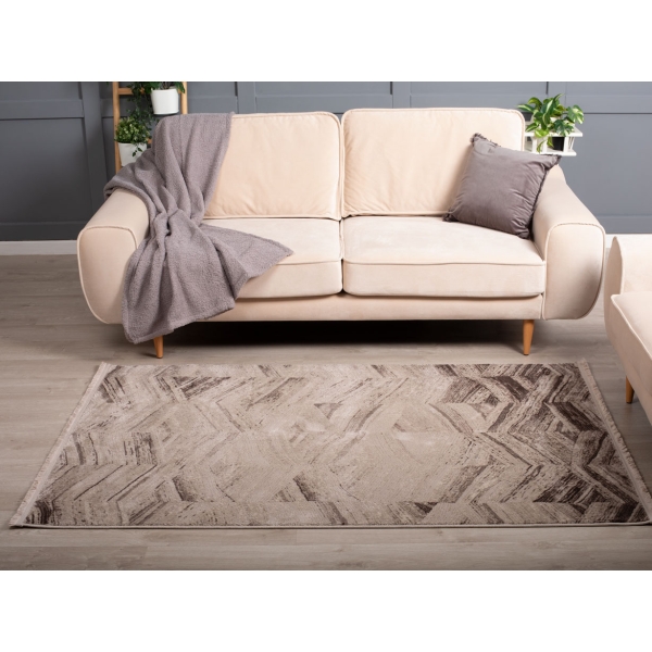 Paris Olivia 300 x 400 cm Zymta Winter Carpet - Dark Beige / Brown