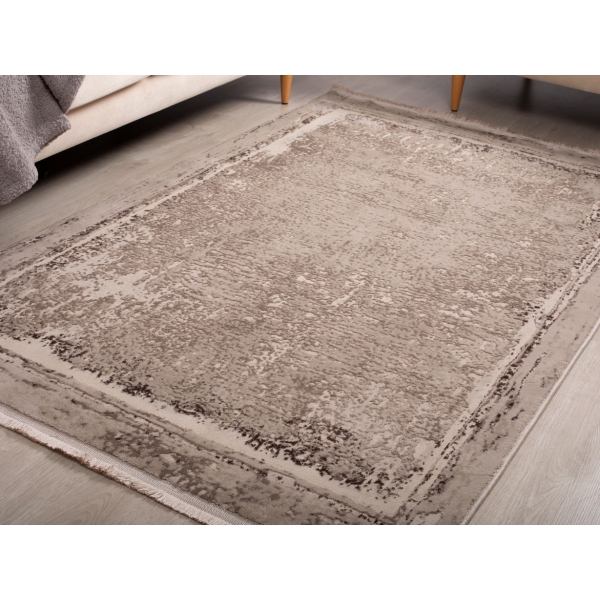 Paris Vicky 80 x 150 cm Zymta Winter Carpet - Dark Beige / Brown