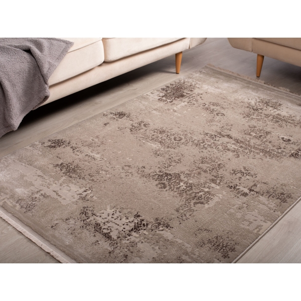 Paris Monica 80 x 150 cm Zymta Winter Carpet - Dark Beige / Brown