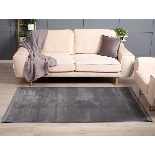 Paris Plain 120 x 180 cm Zymta Winter Carpet - Grey