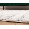 Barcelona Nelly 100 x 100 cm Round Zymta Winter Carpet - Cream / Petrol Blue