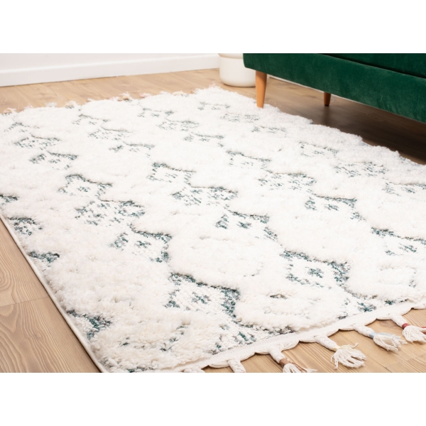 Barcelona Vyana 80 x 150 cm Zymta Winter Carpet - Cream / Green