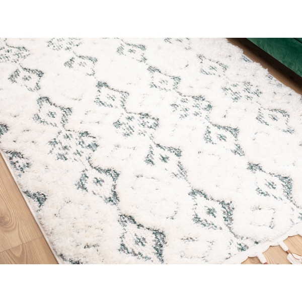 Barcelona Vyana 120 x 180 cm Zymta Winter Carpet - Cream / Green