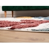 Barcelona Herbya 80 x 150 cm Zymta Winter Carpet - Cream / Grey / Dark Pink / Petrol Blue