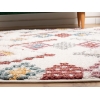 Barcelona Bolona 100 x 100 cm Round Zymta Winter Carpet - Cherry / Cream