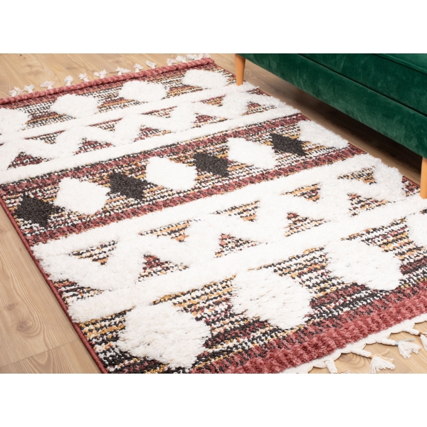 Barcelona Redento 80 x 150 cm Zymta Winter Carpet - Cherry / Cream