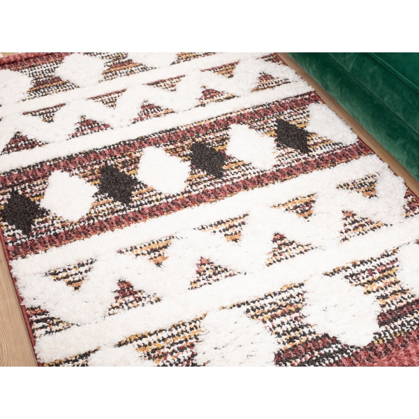Barcelona Redento 80 x 300 cm Zymta Winter Carpet - Cherry / Cream