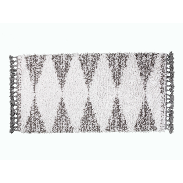 Bohemian Diamonds 80 x 150 cm Zymta Winter Carpet - Grey / Dark Grey