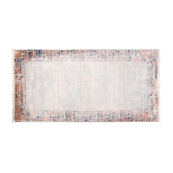 Rome Chaos 80 x 160 cm Zymta Winter Carpet - Light Beige / Salmon / Navy Blue / Grey