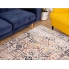 Rome Blossom 80 x 160 cm Zymta Winter Carpet - Light Beige / Navy Blue / Yellow / Pink