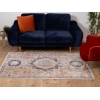 Rome Oldie 160 x 240 cm Zymta Winter Carpet - Navy Blue / Light Beige / Terracotta / Blue