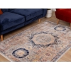 Rome Oldie 300 x 400 cm Zymta Winter Carpet - Navy Blue / Light Beige / Terracotta / Blue