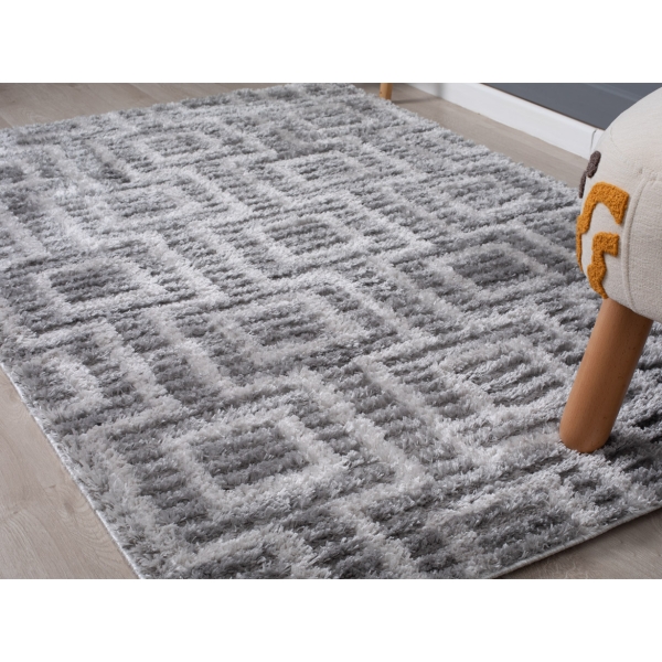Bella Boxes 120 x 180 cm Zymta Winter Carpet - Dark Grey / Grey / Light Grey