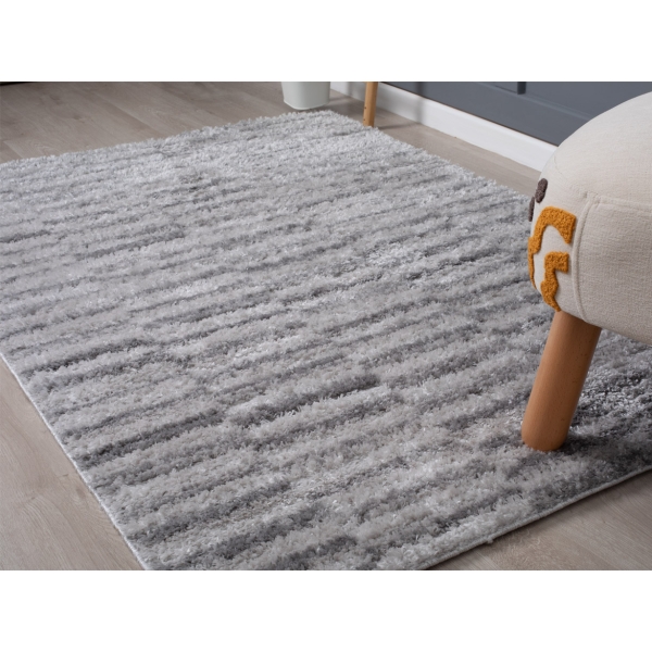 Bella Tiles 160 x 230 cm Zymta Winter Carpet - Grey / Light Grey