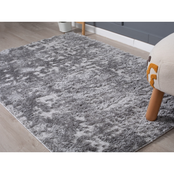 Bella Belinda 120 x 180 cm Zymta Winter Carpet - Dark Grey / Light Grey