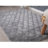 Bella Lozitta 80 x 150 cm Zymta Winter Carpet - Stone / Dark Grey