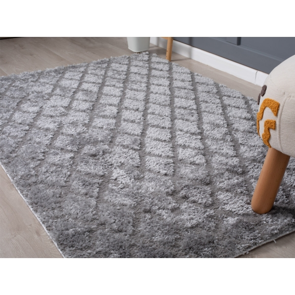 Bella Lozitta 200 x 300 cm Zymta Winter Carpet - Stone / Dark Grey