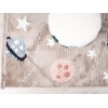 Comfy Space 80 x 150 cm Zymta Winter Carpet - Light Brown / Off White / Green / Salmon