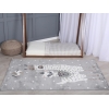 Comfy Lama 80 x 150 cm Zymta Winter Carpet - Grey / Off White / Green / Brown