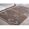 Comfy Sky Balloons 80 x 150 cm Zymta Winter Carpet - Light Brown / Off White / Green / Salmon