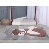 Comfy Fox 80 x 150 cm Zymta Winter Carpet - Terracotta / Grey / Off White / Green