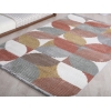 Comfy Bima 160 x 230 cm Zymta Winter Carpet - Salmon / Off White / Terracotta / Grey