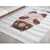 Comfy Grizzly Bear 160 x 230 cm Zymta Winter Carpet - Off White / Green / Terracotta / Salmon