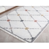Comfy Linked Stars 80 x 150 cm Zymta Winter Carpet - Off White / Grey / Terracotta / Yellow