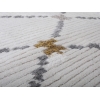 Comfy Linked Stars 160 x 230 cm Zymta Winter Carpet - Off White / Grey / Terracotta / Yellow