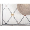 Comfy Linked Stars 120 x 180 cm Zymta Winter Carpet - Off White / Grey / Terracotta / Yellow