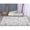 Comfy Mini Stars 80 x 150 cm Zymta Winter Carpet - Off White / Light Grey / Yellow / Salmon