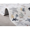 Comfy Mini Stars 80 x 150 cm Zymta Winter Carpet - Off White / Light Grey / Yellow / Salmon