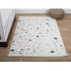 Comfy Mini Stars 120 x 180 cm Zymta Winter Carpet - Off White / Light Grey / Yellow / Salmon