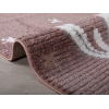 Comfy Cute Elephant 120 x 180 cm Zymta Winter Carpet - Dark Pink / Off White / Light Brown / Light Purple