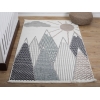 Comfy Mountains 160 x 230 cm Zymta Winter Carpet - Off White / Green / Light Brown / Grey
