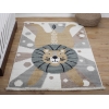 Comfy Lion 120 x 180 cm Zymta Winter Carpet - Dark Yellow / Off White / Light Brown / Grey