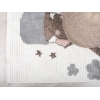 Comfy Flying Elephant 80 x 150 cm Zymta Winter Carpet - Off White / Brown / Grey / Salmon