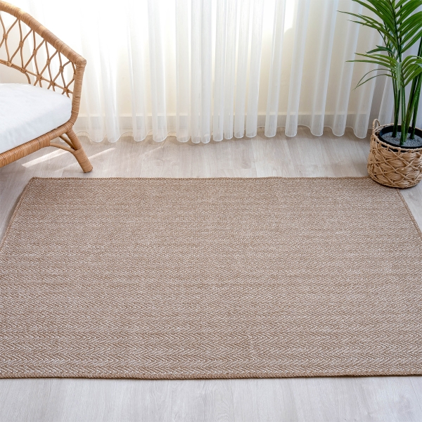Owen Caramel 120 x 180 cm Jute Decorative Rug Natural - Beige / Brown