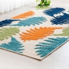 Madagascar Flo 200 x 300 cm Zymta Decorative Carpet - Orange / Beige / Turquoise / Navy Blue