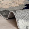 Madagascar Fern 80 x 300 cm Zymta Decorative Carpet - Grey / White / Navy Blue / Beige