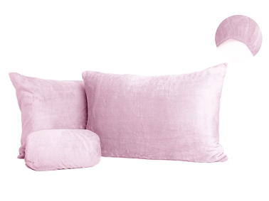 3 Pieces Welsoft Double Bed Sheet Set 180 x 200 cm + 30 cm - Light Pink