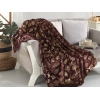 1 Piece Shine 01 Double Layered Double Blanket Wellsoft 220 x 240 cm - Bordeaux / Gold