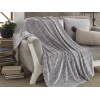 1 Piece Petra BS 01 Double Layered Double Wellsoft Blanket 220 x 240 cm - Light Brown / White