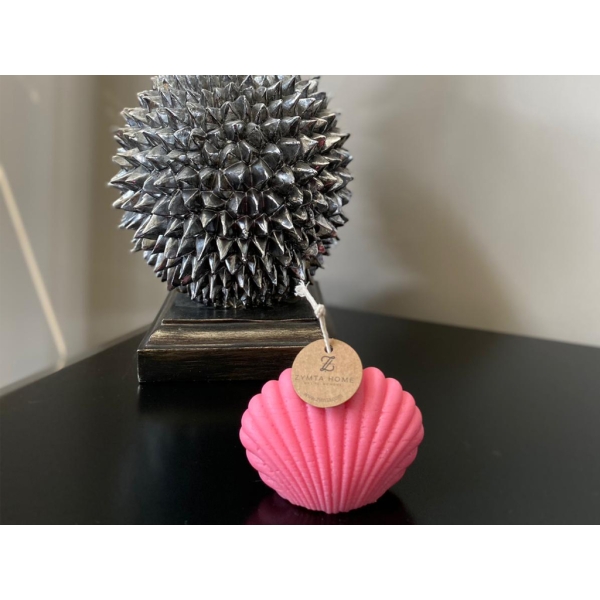 Cocktail Wax Oyster Strawberry Decorative Candle 6 x 8 cm - Pink