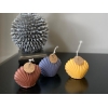 Cocktail Wax Oyster Sandalwood Decorative Candle 6 x 8 cm - Yellow