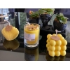 Cocktail Wax Oyster Sandalwood Decorative Candle 6 x 8 cm - Yellow