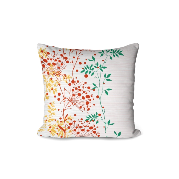 Cover Cushion Printed Decorative Fall Tree 43 x 43 Cm - Pink / Yellow / Green / Orange