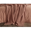 1 Piece Washed Waffle Double Bedspread 220 x 230 cm - Brown