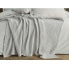 1 Piece Washed Waffle Double Bedspread 220 x 230 cm - White