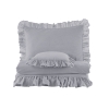 5 Pieces Feranta Cotton Double Duvet Cover Set 200 x 220 cm - Light Grey